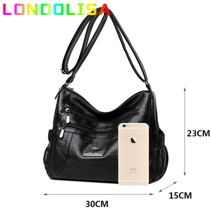 5 Layers Shoulder Bags for Women Casual Soft Leather Crossbody Bag Female Designer Bag Famous Brand Key Bag Feminina Sac Retro
