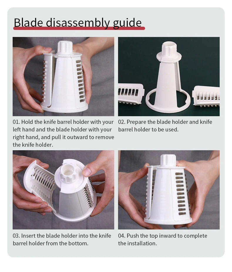 5 in 1 5 Blades Vegetable Slicer Manual Kitchen Accessories Grater Vegetable Chopper Cutter Potato Spiralizer Home Gadget Tool