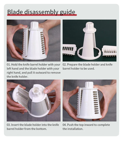 5 in 1 5 Blades Vegetable Slicer Manual Kitchen Accessories Grater Vegetable Chopper Cutter Potato Spiralizer Home Gadget Tool