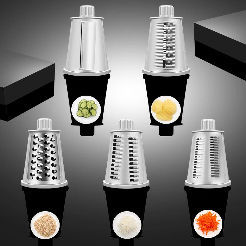 5 in 1 5 Blades Vegetable Slicer Manual Kitchen Accessories Grater Vegetable Chopper Cutter Potato Spiralizer Home Gadget Tool
