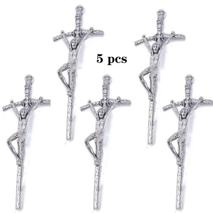 5 pcs  Church cross, Crucifix,  alloy materials, home pendant decorations, Christian Catholic  souvenirs  free delivery