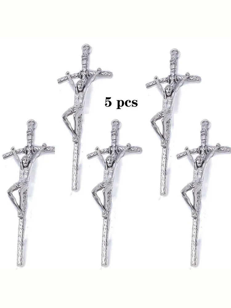 5 pcs  Church cross, Crucifix,  alloy materials, home pendant decorations, Christian Catholic  souvenirs  free delivery