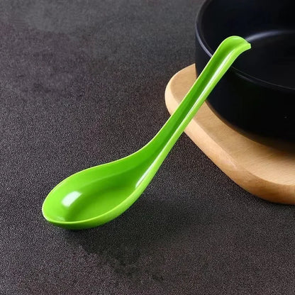 5 pcs Soup Spoons Japanese Rice Spoons Melamine Spoon Sauces Soup Spoon Porridge Spoon Ramen Pho Wonton Dumpling