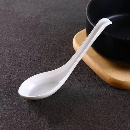 5 pcs Soup Spoons Japanese Rice Spoons Melamine Spoon Sauces Soup Spoon Porridge Spoon Ramen Pho Wonton Dumpling