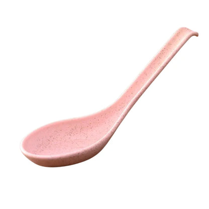 5 pcs Wheat Straw Dinnerware Soup Spoons Japanese Rice Spoons  Sauces Soup Spoon Porridge Spoon  Ramen Pho Wonton Dumpling