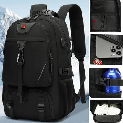 50/60/80L Unisex Men Outdoor USB Large Capacity Travel Pack Sports Trekking Rucksack Hiking Camping Backpack for Male