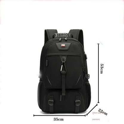 50/60/80L Unisex Men Outdoor USB Large Capacity Travel Pack Sports Trekking Rucksack Hiking Camping Backpack for Male