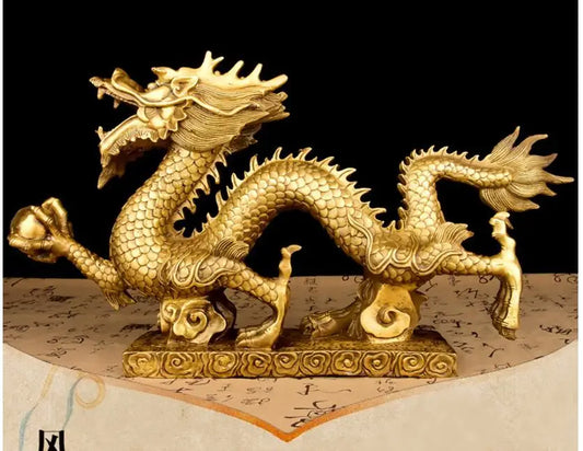 50 CM huge # HOME Lobby hall town house efficacious  exorcise evil spirits thriving business FENG SHUI Spiritual dragon  statue