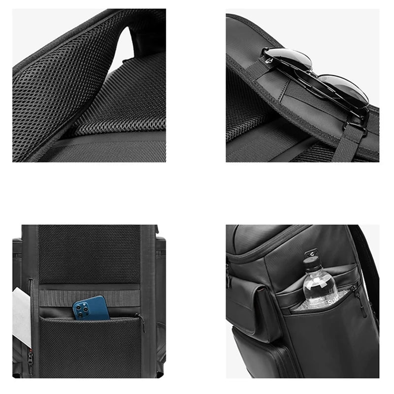 50 L Large Capacity Backpack Men Travel Outdoors Mountaineering Bag Waterproof Laptop Backpack Business Backpack With Shoe Bag