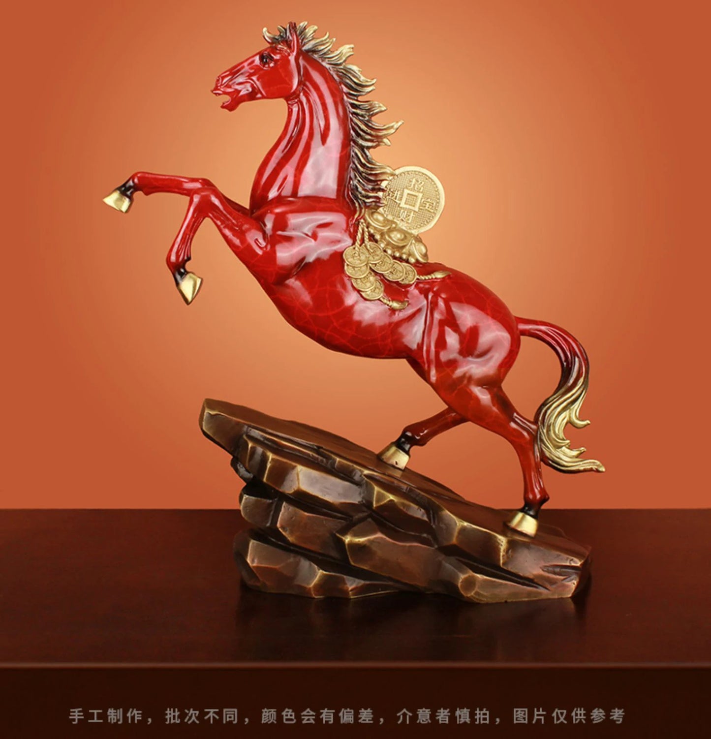 50% OFF 2023 Good Omens Home Shop Company MA SHANG YOU QIAN money copper RED GOOD LUCK Horse thriving business Success FENG SHUI