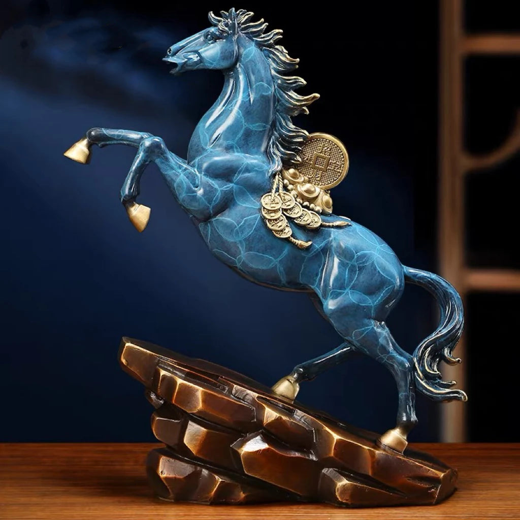 50% OFF 2023 Good Omens Home Shop Company copper MA SHANG YOU QIAN money GOOD LUCK thriving business Success FENG SHUI Horse