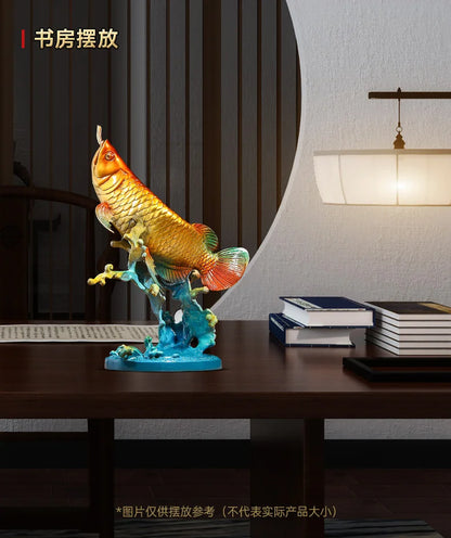 50% OFF 2023 Good Success Omens Home Shop Company Copper Arowana Golden Fish GOOD LUCK thriving business money FENG SHUI ART