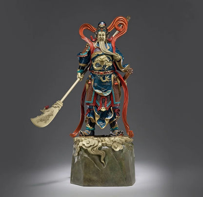 50% OFF 2023 HOME Company BEST decoration God of wealth GUAN GONG bring wealth money Good luck COPPER carving Sculpture statue