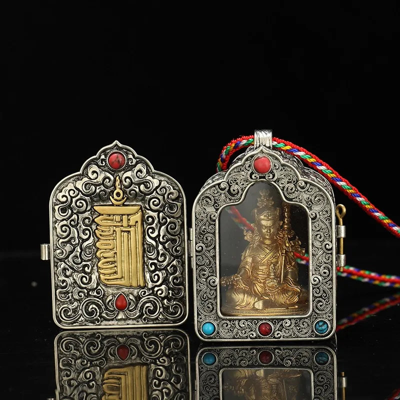 50% OFF 2023 Nepal Tibet Temple Omnipotent  Guru Rinpoche Buddha Pocket amulet bless safety good luck all-powerful talisman
