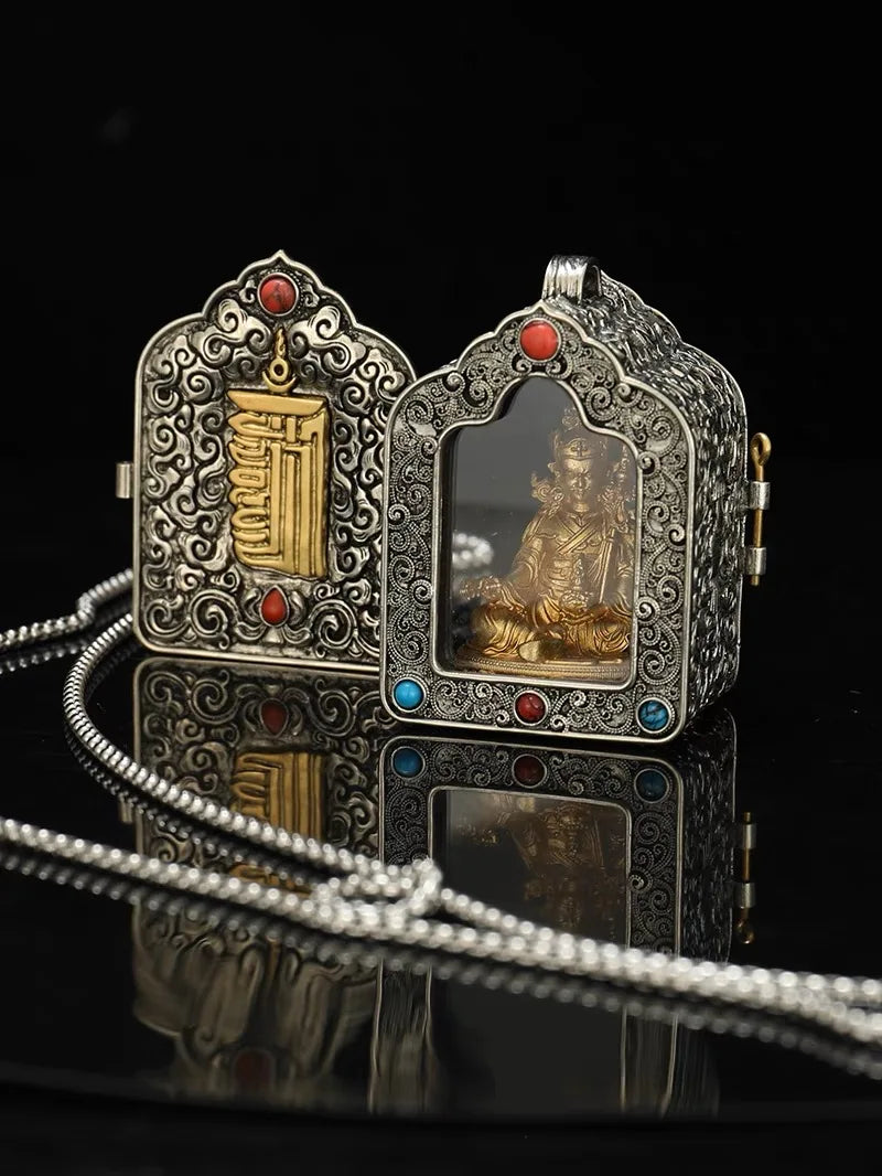 50% OFF 2023 Nepal Tibet Temple Omnipotent  Guru Rinpoche Buddha Pocket amulet bless safety good luck all-powerful talisman