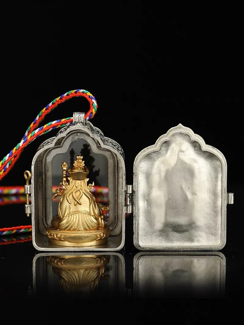 50% OFF 2023 Nepal Tibet Temple Omnipotent  Guru Rinpoche Buddha Pocket amulet bless safety good luck all-powerful talisman