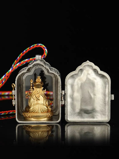 50% OFF 2023 Nepal Tibet Temple Omnipotent  Guru Rinpoche Buddha Pocket amulet bless safety good luck all-powerful talisman
