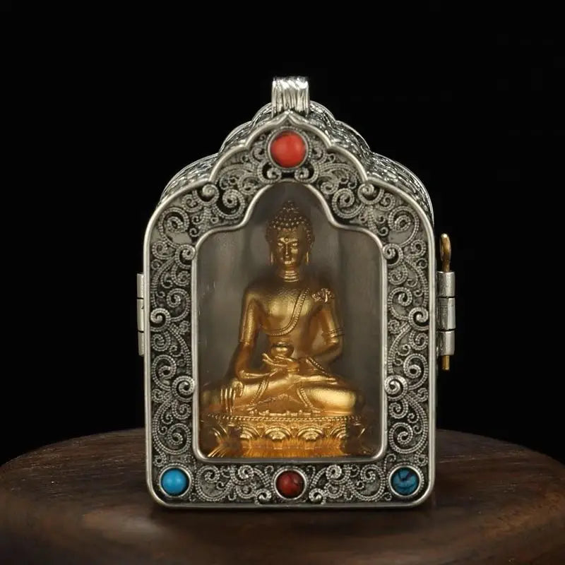50% OFF 2023 Thailand Nepal Tibet Temple Omnipotent Shakyamuni Buddha Pocket amulet bless safety good luck all-powerful talisman