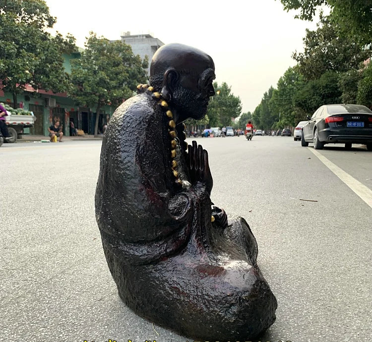 50%OFF 70cm huge large Buddhism Taoism ZenTao Dharma Bodhidharma buddha bronze Sculpture statue HOME temple protection