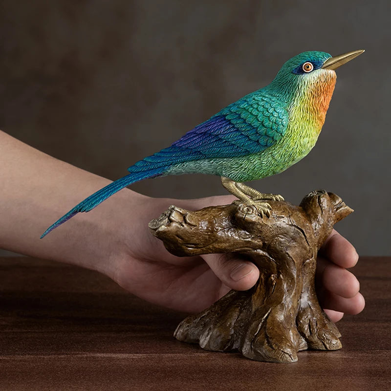50% OFF Amazing TOP Handmade COPPER carving Animals work Rare lucky bird 2023 HOME BAR CLUB HOME high grade decorative art A12