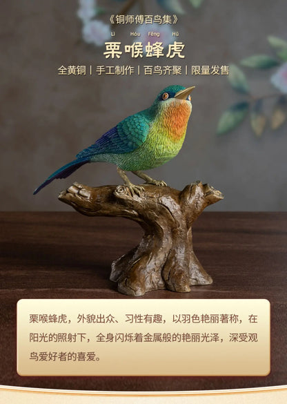 50% OFF Amazing TOP Handmade COPPER carving Animals work Rare lucky bird 2023 HOME BAR CLUB HOME high grade decorative art A12