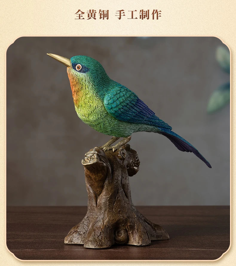 50% OFF Amazing TOP Handmade COPPER carving Animals work Rare lucky bird 2023 HOME BAR CLUB HOME high grade decorative art A12
