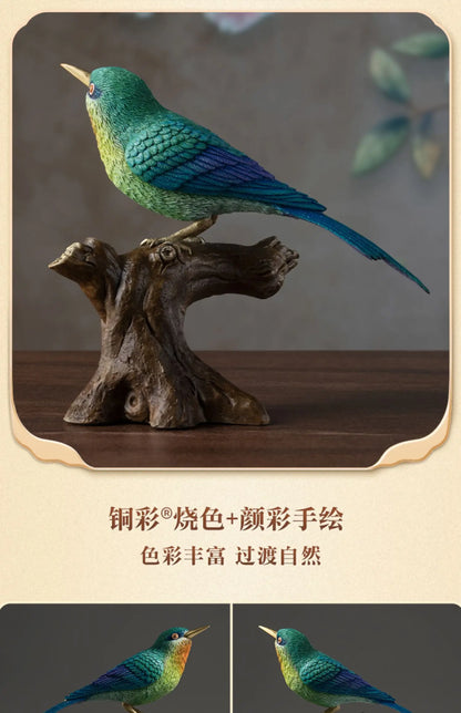 50% OFF Amazing TOP Handmade COPPER carving Animals work Rare lucky bird 2023 HOME BAR CLUB HOME high grade decorative art A12