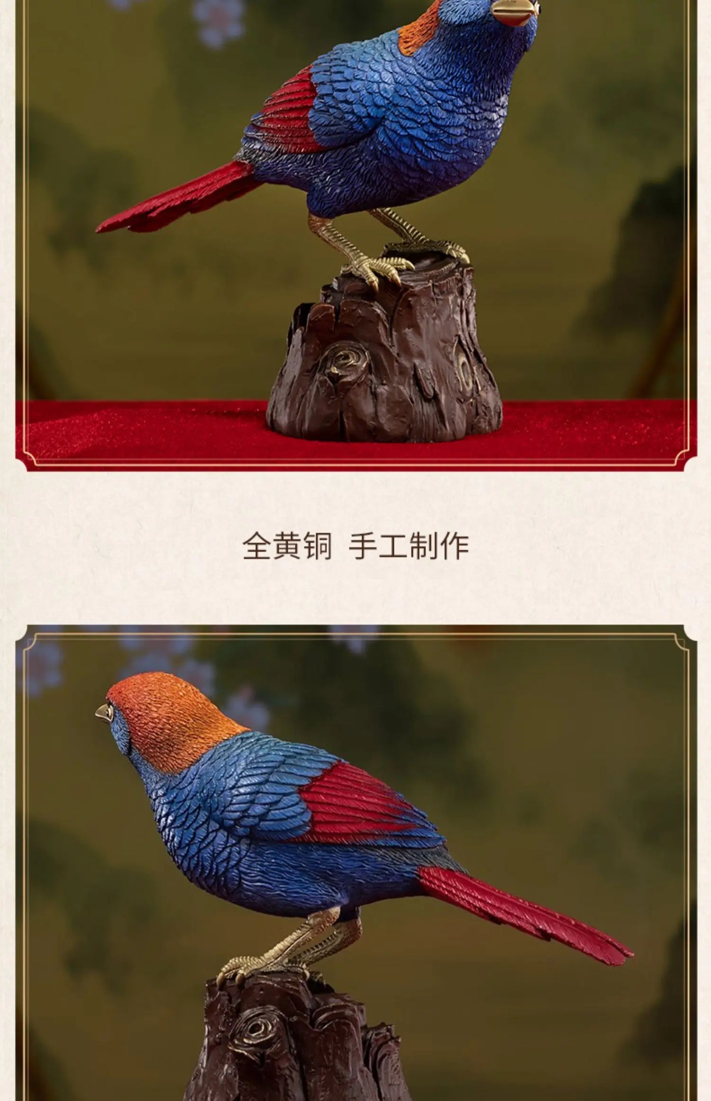 50% OFF Amazing TOP Handmade COPPER carving Animals work Rare lucky bird 2023 HOME BAR CLUB HOME high grade decorative art