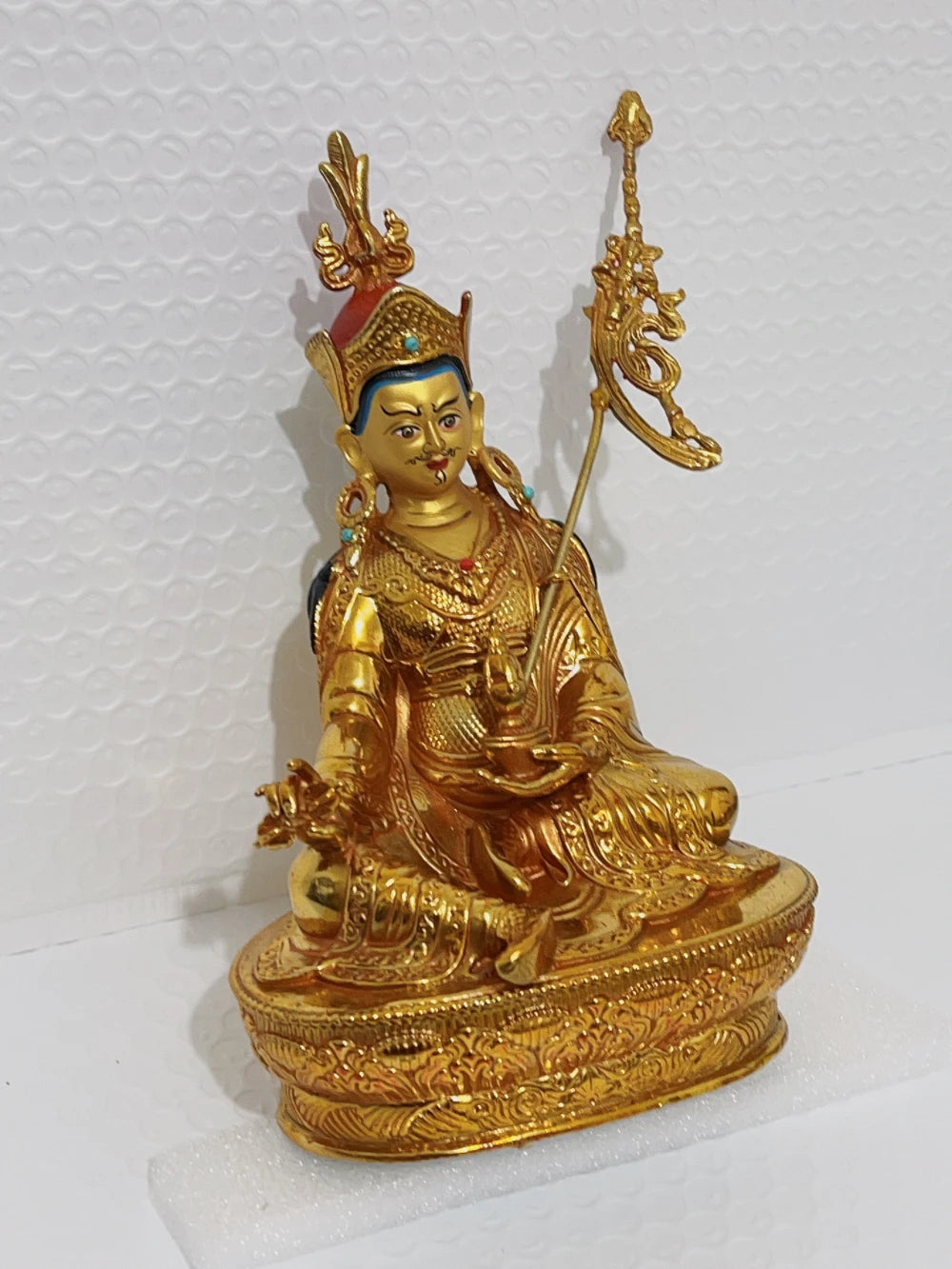 50% OFF GOOD Tibet Nepal Buddhism gilding COPPER Padmakara Guru Rinpoche Buddha statue HOME Family Effective protection large
