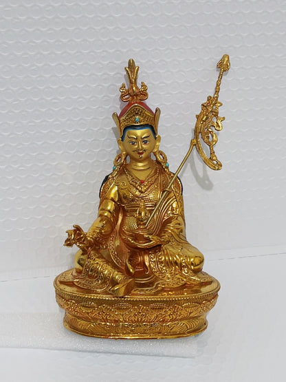50% OFF GOOD Tibet Nepal Buddhism gilding COPPER Padmakara Guru Rinpoche Buddha statue HOME Family Effective protection large