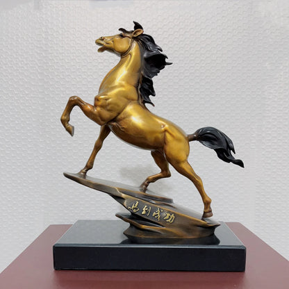 50%OFF MA DAO CHENG GONG Copper Decorative Success Statue GOOD Omens Home Company boss office Deco bring wealth money good luck