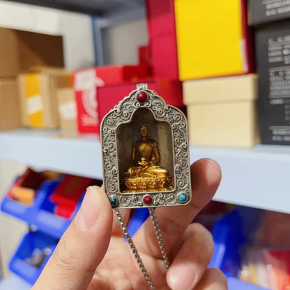 50% off GOOD Portable Amulet Sakyamuni Buddha GUWU HE Personal protection Efficacious talisman bless safety GOOD LUCK Pendant