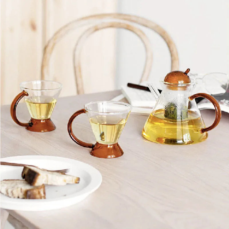 500ml Heat-resistant Glass Teapot Coffee Milk Tea Cup Flower Puer Tea Kettle Chinese Kung Fu Tea Set Nordic Modern Coffee Pot