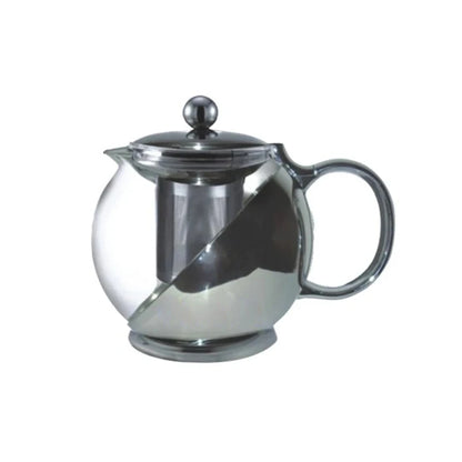 500ml New stainless steel Glass Spherical flower tea pot,Coffee Teapot Convenient Infuser Office Home,Flower Tea Set Puer Kettle