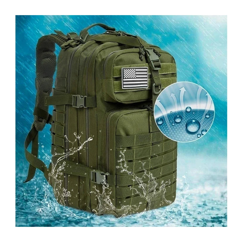 50L 1000D Nylon Waterproof Trekking Fishing Hunting Bag Backpack Outdoor Military Rucksacks Tactical Sports Camping Hiking