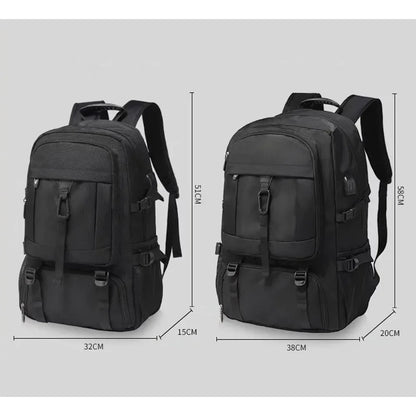 50L 80L Expandable Men's Backpack 17.3 Laptop USB Charging Waterproof Hiking Casual Travel Outdoor Backpacks Shoe Compartment