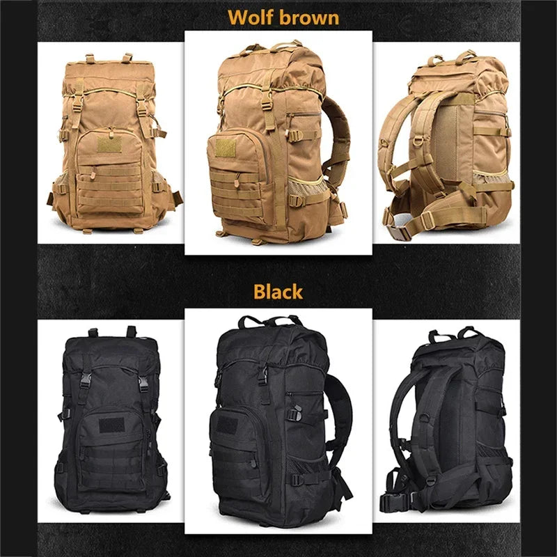 50L Backpack Large Tourism Military Tactics Large Capacity for Men Nylon Army Climbing Hiking Travel Mochila Camouflage Backpack