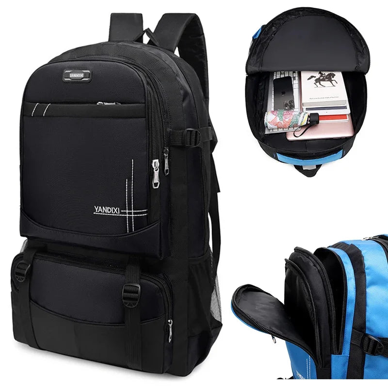 50L Men Unisex Outdoor Backpack Travel Sports Bag Pack Fishing Hiking Climbing Camping Rucksack For Male Women Female