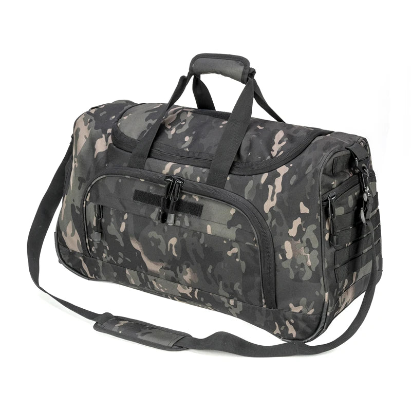 50L Travel Sports Bags Foldable Gym Bag Carry-on Luggage Duffle Bag With Shoes Compartment for Men Women 6 Colors