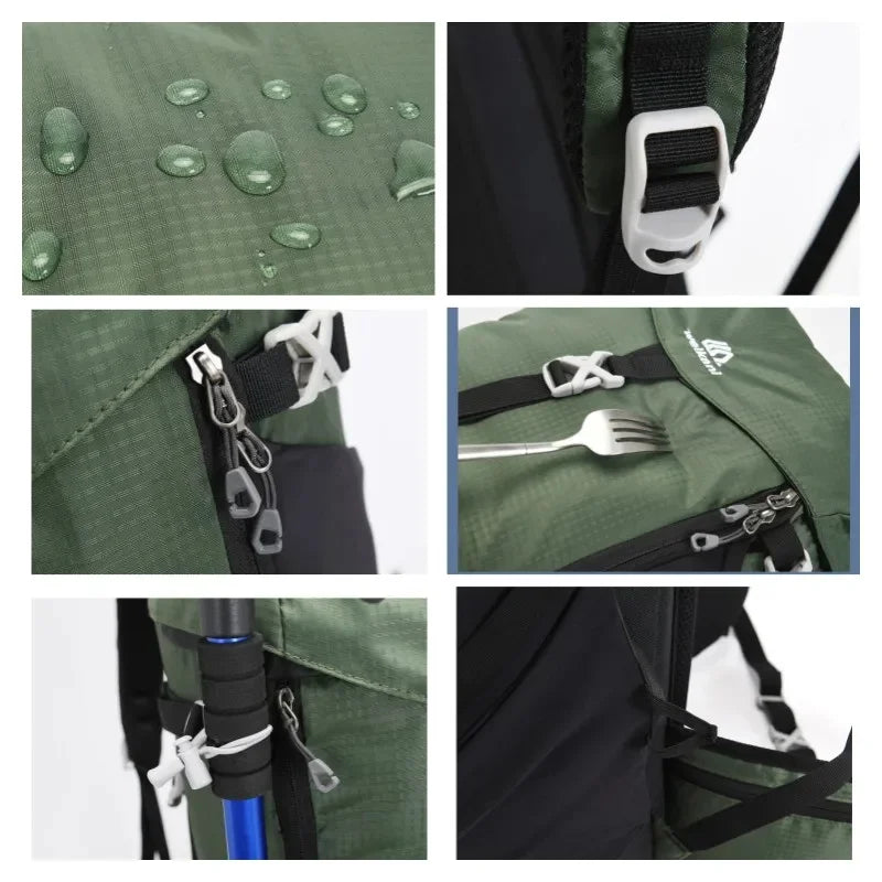 50L Unisex Waterproof Outdoor Climbing Camping Trekking Rucksack Backpack Travel Sports Bag Pack For Male Female