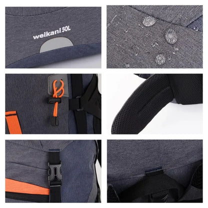 50L Unisex Waterproof Outdoor Trekking Rucksack Climbing Camping Backpack Travel Sports Bag Pack For Male Female