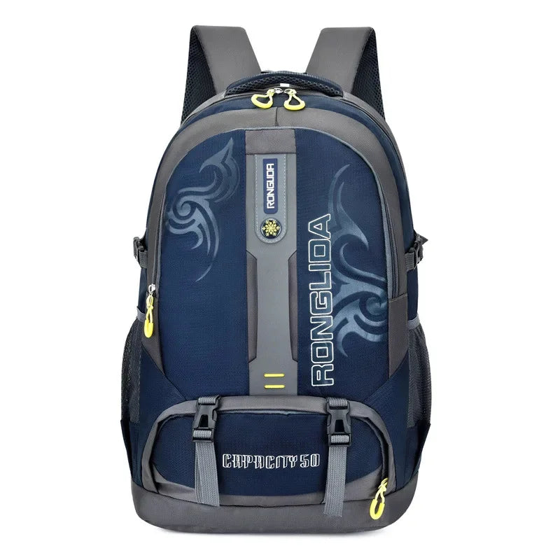 50L unisex men's travel back pack sports bag outdoor trekking Nylon hiking rucksack Climbing Camping backpack for male