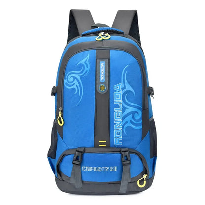 50L unisex men's travel back pack sports bag outdoor trekking Nylon hiking rucksack Climbing Camping backpack for male