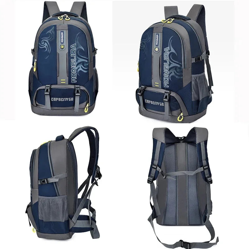 50L unisex men's travel back pack sports bag outdoor trekking Nylon hiking rucksack Climbing Camping backpack for male