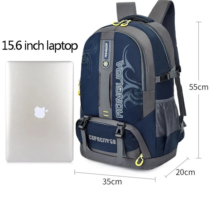 50L unisex men's travel back pack sports bag outdoor trekking Nylon hiking rucksack Climbing Camping backpack for male
