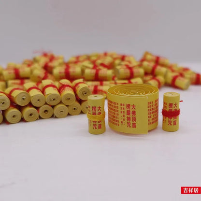 50PCS Wholesale Buddhist supplies miniature Shurangama Mantra Buddhist scriptures Paper roll amulet talisman Temple Abbot