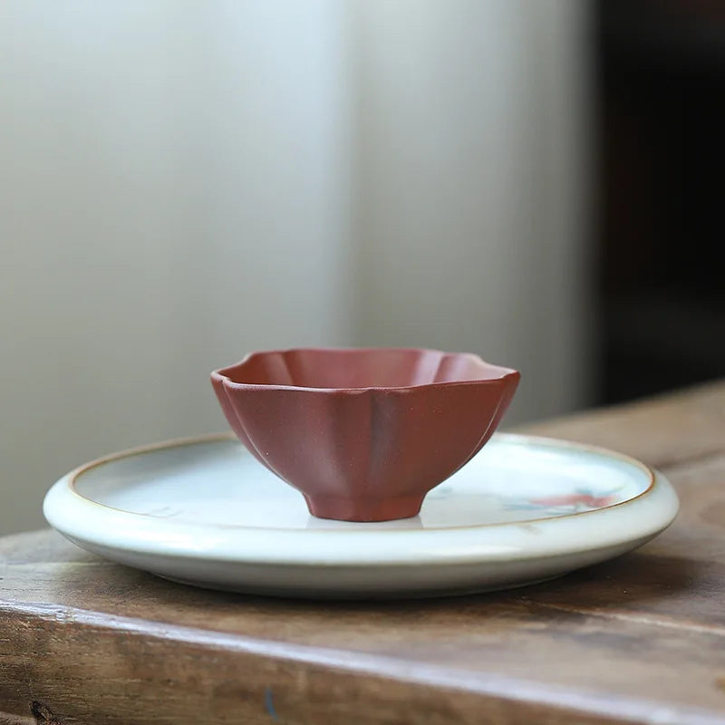50cc Yixing 5-color Purple Sand Tea Cup 5 Kinds Of Mud Chinese Kung Fu Teacup Hand Made Heat Resistant Drinkware