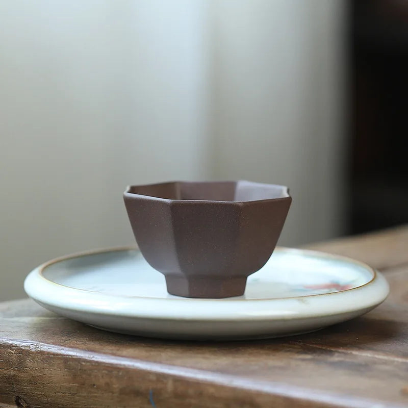 50cc Yixing 5-color Purple Sand Tea Cup 5 Kinds Of Mud Chinese Kung Fu Teacup Hand Made Heat Resistant Drinkware