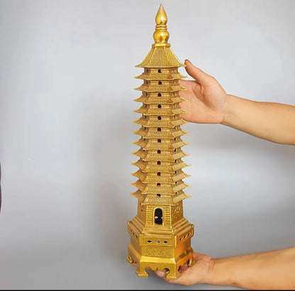50cm large 2023 HOME Company FENG SHUI Effective protection exorcise evil spirits Town house COPPER WEN CHANG TA  Pagoda tower