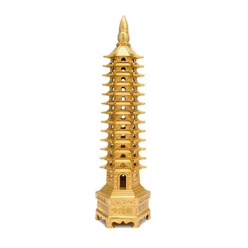 50cm large 2023 HOME Company FENG SHUI Effective protection exorcise evil spirits Town house COPPER WEN CHANG TA  Pagoda tower